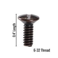 thumbnail image 3 of Bates- Wall Plate Screws, 3/8" Long 6-32 Thread, 60 Pcs, Bronze, Outlet Screws, Switch Plate Screws, Outlet Cover Screws, 3 of 7