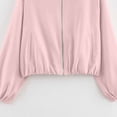 thumbnail image 6 of Bomber Jacket Women Lapel Collar Zip Up Crop Windbreaker Jackets Athleisure Going Out Hiking Travel Coats, S, 6 of 6