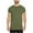 Army Green, variant on Mens Short Sleeve T Shirts Curved Hem Summer Muscle Slim Fitted Crew Neck Longline T-Shirt Gym Workout Tops