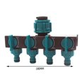 thumbnail image 2 of Adaptador 4 Way Garden Host Splitter Grifo Irrigación Conector de grifo de agua, 2 of 8