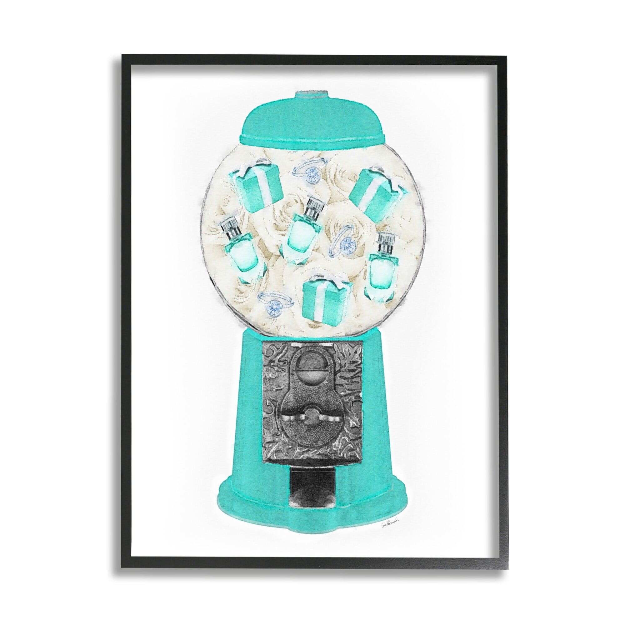 Stupell Industries Old Fashioned Candy Dispenser Designer Fashion Jewelry Boxes Framed Wall Art, 24 x 30, Design by Amanda Greenwood
