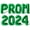 Green, variant on Letter Balloons - PROM 2024 16" Inch Alphabet Letters Foil Mylar Balloon Prom Party Banner (Black)