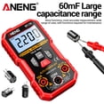 thumbnail image 3 of ANENG Multi-function Digital Multimeter NCV Voltage Tester AC/DC Voltage Current Meter Resistance Capacitance Diode Test Live Wire Check Battery Detection Auto Shut Off On/Off Beep ,Red, 3 of 10