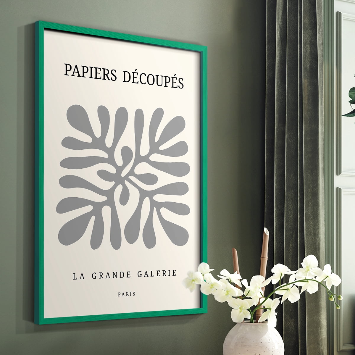 Matisse CCCXC in Green Solid Wood 8 x 10 Framed Print
