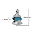 thumbnail image 2 of Christmas Tree With Blue Crystals Charm Bead for European Snake Chain Charm Bracelet, 2 of 3