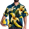 thumbnail image 4 of Banana Men's Short Sleeve Shirts, Casual Hawaiian Print Button Down Summer Beach Top Unisex, 4 of 6