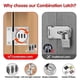 thumbnail image 3 of Cabinet Door Latch Keyless Combination Lock Cabinet Mechanical 3-Digit Passcode Cabinet Lock for Ki, 3 of 5