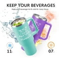 thumbnail image 3 of Inspirational Gifts for Women, Sometimes You Forget You''re Awesome 40 oz Tumbler with Handle and Straw, Birthday Gifts for Her Girlfriend Sister - Green, 3 of 6