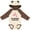 Natural & Brown w Ears, variant on Inktastic Grammie Loves Me Girl Flamingo Girls Long Sleeve Baby Bodysuit