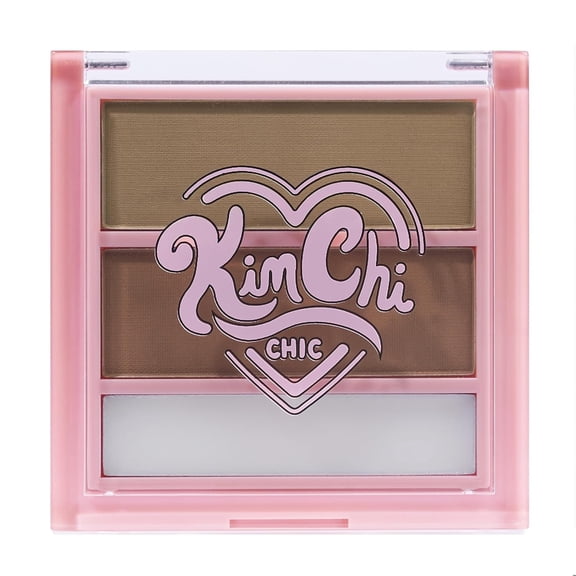 KimChi Chic Beauty Kimbrowly Eyebrow Powder Duo with Brow Wax - Natural Looking Brows, 3D Effect, Cruelty Free, Light H 0.27oz
