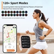 Mingdaln 1.85-inch Womens Smart watch with 2 watch straps/Answer/Make Calls/120+Sports Modes/ IP68 Waterproof,Fitness Tracker Fits for Android Iphone Devices(Gold Milan Steel Belt)