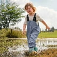 thumbnail image 4 of GDEGE Long Rain Pants Toddler Kids Boys Girls Double Fabric Warm Outdoor Rain Dung-arees Windproof Water-proof Mud Jumpsuit Playsuit Overall Rain Pants, 4 of 4