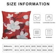thumbnail image 5 of HENGT  Throw Pillow Covers Japanese Tree Eastern Nature Home Flowers Cherry Blossom Beige Cream Decorative Pillow Cases Home Decor Square Pillowcases, 5 of 5