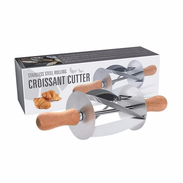 Stainless Steel Rolling Pin Stainless Steel Dough Croissant Rolling Pin Roller Cutter Baking Tool Diy