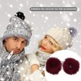 thumbnail image 4 of Advancent Bolas de piel de zorro pompones DIY sombreros de invierno bufanda Skullies de punto DIY manualidades hechas a mano fiesta Navidad ropa de felpa Artesanía vino rojo Advancent HA059883-08, 4 of 6
