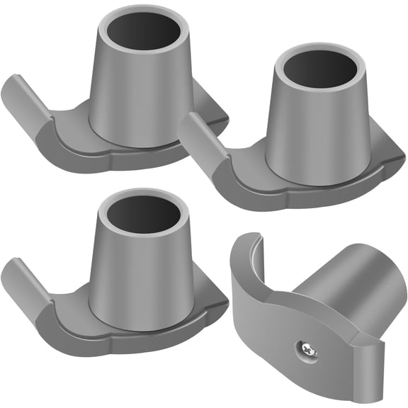 4PCS Rubber Crutches Tips 7/8 Inch Heavy Duty Walking Cane Tips, Anti Slip Replace Rubber Tips for Canes, Seniors Crutches Tips, Black,Walker Feet