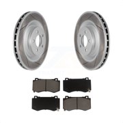 Transit Auto - Front Coated Disc Brake Rotors And Ceramic Pads Kit For Dodge Charger Chrysler 300 Challenger Magnum KGC-100126
