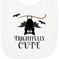 thumbnail image 2 of Inktastic Halloween Bat Frightfully Cute Holiday Newborn Bib, 2 of 3