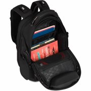 حقيبة ظهر SWISSGEAR Travel Tech Elite USB ScanSmart للكمبيوتر المحمول باللون الأسود