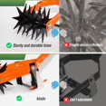 thumbnail image 5 of Rotary Cultivator Garden Tool  Adjustable Long Handle Hand Tiller With Star-shaped Rolling Tines 2-in-1 Weeder & Soil Aerator For Lawn Care Reseeding Grass Mixing Manual Yard, 5 of 8