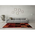 thumbnail image 3 of Ahgly Company Indoor Rectangle Patchwork Orange Transitional Area Rugs, 7' x 9', 3 of 4