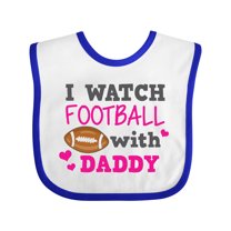 Inktastic I Watch Football with My Daddy Boys or Girls Baby Bib