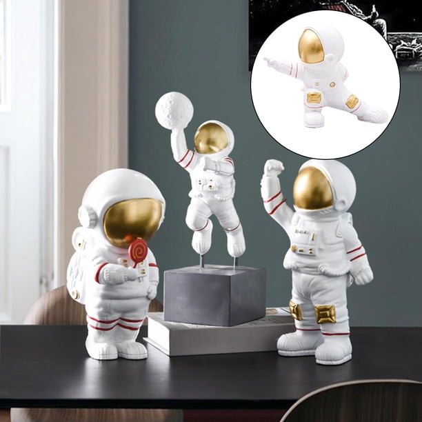 Estatua de astronauti, estatuilla, espacio exterior, oficina en hogar, , habitación, Bar, guardería, estantería, decoración, juguetes de adorno despegar Soledad Figuras de astronauta de resina