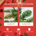 thumbnail image 5 of Topbuy 6FT Pre-lit Artificial Christmas Tree Hinged Xmas Tree with 500 Warm White Lights 912 Mixed Branch Tips, 5 of 9