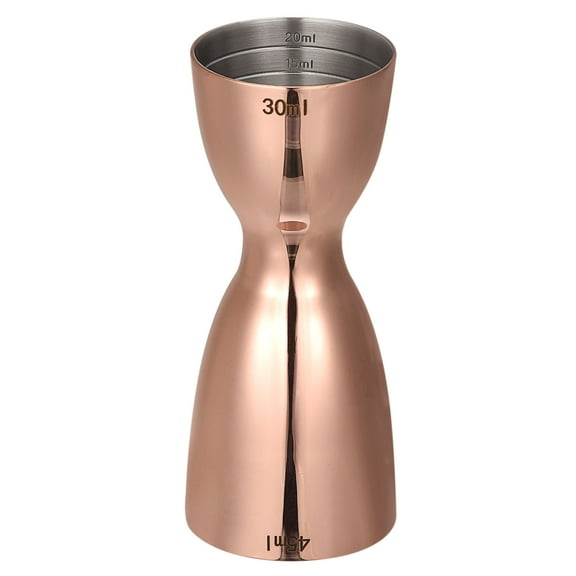 Uxcell 1oz/1.5oz Cocktail Jigger, Stainless Steel Rim Bell Jigger Measuring Cup Bar Kit for Wine Drink Cocktail Copper