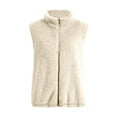 thumbnail image 6 of Sleeveless Long Coat Women Winter Sleeveless Coat for Women Fashion Quilted Vest with Zipper Thick Warm Solid Outerwear Women's Fleece Vest Casual Sleeveless Oversized Sherpa Jacket, 6 of 6