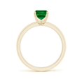 thumbnail image 2 of ANGARA Lab Grown Prong-Set Cushion Rectangular Emerald Engagement Ring for Women in 14K Yellow Gold (Size-8x6mm) | May Birthstone, Anniversary, Jewelry Gift for Women | Lab-Grown Emerald Ring, 2 of 9