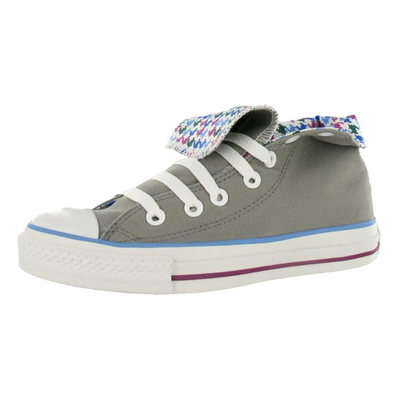 Converse All Star Chuck Taylor Roll Down Hi Unisex Shoes Size 6, Color: Grey/Violet/Multi