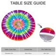 thumbnail image 6 of Rainbow Tie Dye Mandala Pattern Round Fitted Tablecloth with Elastic Edge,Dining Table Cover Waterproof,Outdoor Round Tablecloth for Camping,Dining,Indoor and Outdoor, 6 of 7