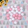 thumbnail image 4 of 100 bolas de plástico gruesas con forma de océano, divertidas olas para bebés y niños (rosa y blanco), 4 of 8
