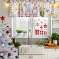 thumbnail image 5 of 2 Pack Valances for Window, Easter Eggs Short Curtains for Kitchen Bedroom Living Room, Spring Floral Gnomes Plants Butterflies Pink Plaid Small Window Treatment Valance Drapes 60 x 18 Inch, 5 of 8