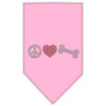 thumbnail image 3 of Pet and Dog Bandana Rhinestone, "Peace Love Bone", 3 of 10