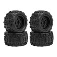 thumbnail image 1 of Runquan 4Pcs 1/18 Scale RC Tires Upgrades for Arrma Typhon Granite Professional Black, 1 of 8