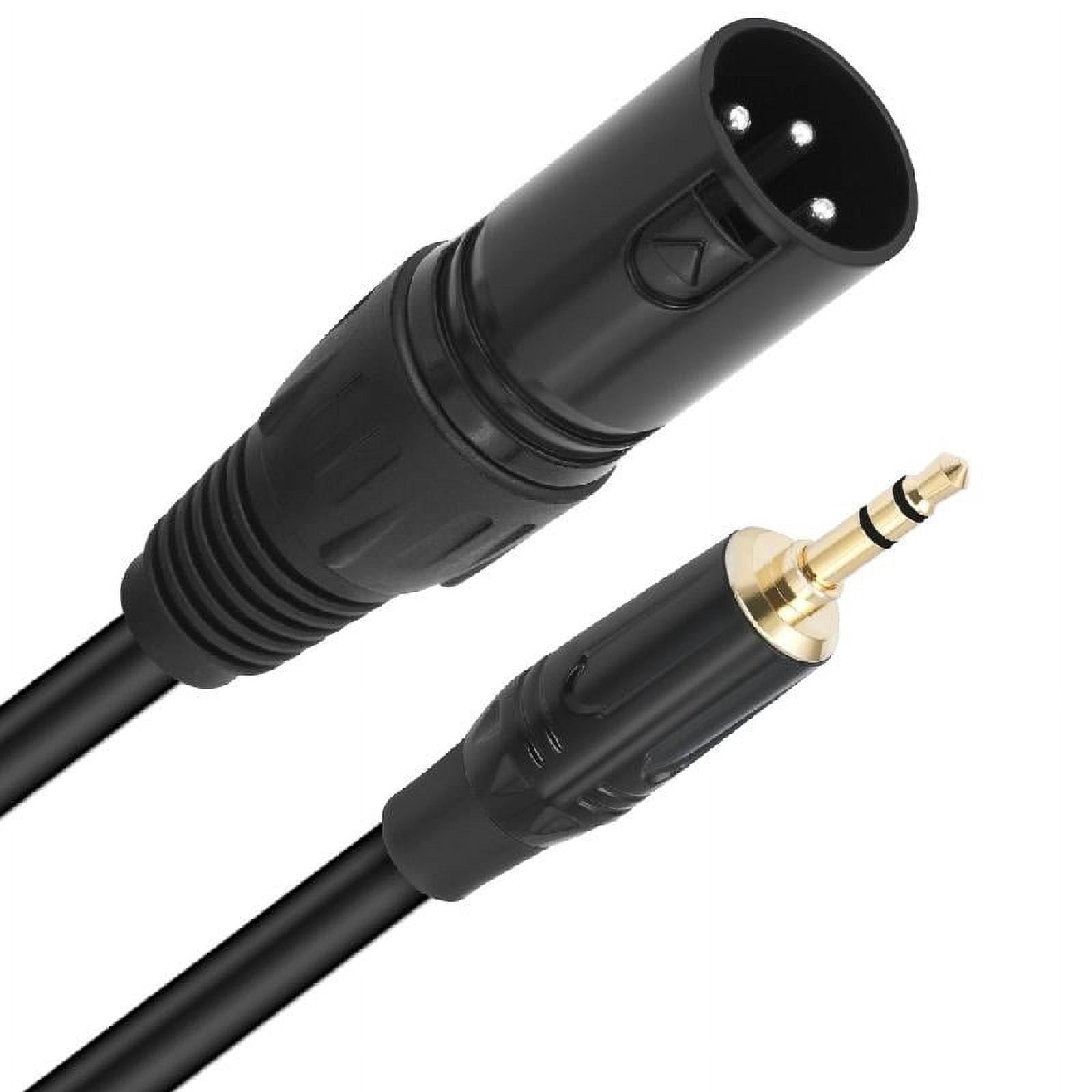 3.5mm TRS to 3Pin Male Cable Double Shielding for Microphones and Auditory Devices