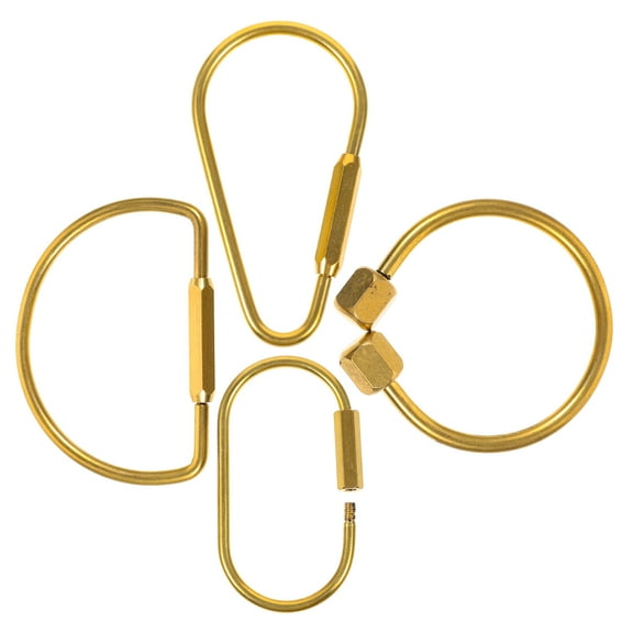 4pcs Screw Lock Rings Metal Key Rings Key Chain DIY Rings Key Ring Attachments