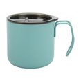 thumbnail image 4 of Taza de aislamiento al vacío de acero inoxidable de 12 oz y 350 ml, taza de café de doble capa, taza de leche para acampar con asa verde, 4 of 8