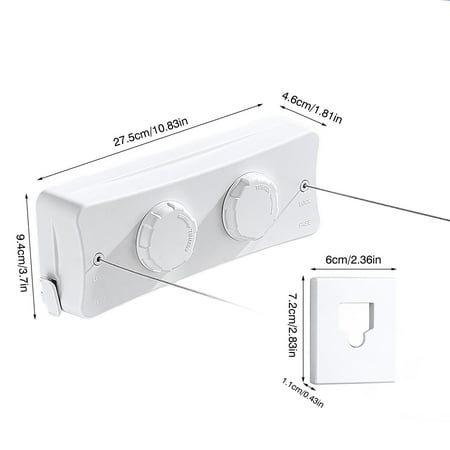 

Stackable zippers Retractable Wall Clothesline Interiors And Exteriors Retractable Outdoor Clotheslines Adjustable Stainless Steel Rope Clothesline With Two Ropes For Balcony Adjustable Waterproofi