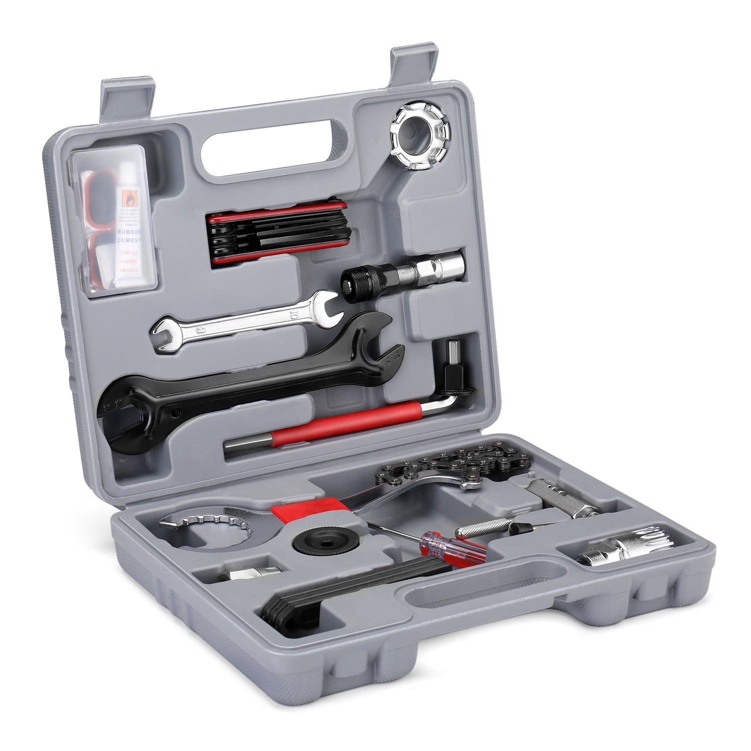 Details about   ❀Universal Bicycle Home Mechanic 25pc Tool Kit Set Repair With A Case US Stock 
