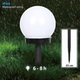 thumbnail image 4 of Luces solares para exteriores, paquete de 6 luces LED solares para jardín, alimentadas por globo, impermeables, para patio, pasarela, paisaje, camino con púas en el suelo, blanco frío, 4 of 4