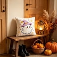 thumbnail image 5 of sruoe Halloween Cute Ghost Plush Throw Pillow Cover 17.71in, Halloween Square Cushion Case, Cute Halloween Decor for Sofa, Bedroom, Indoor Home Layout, 5 of 8