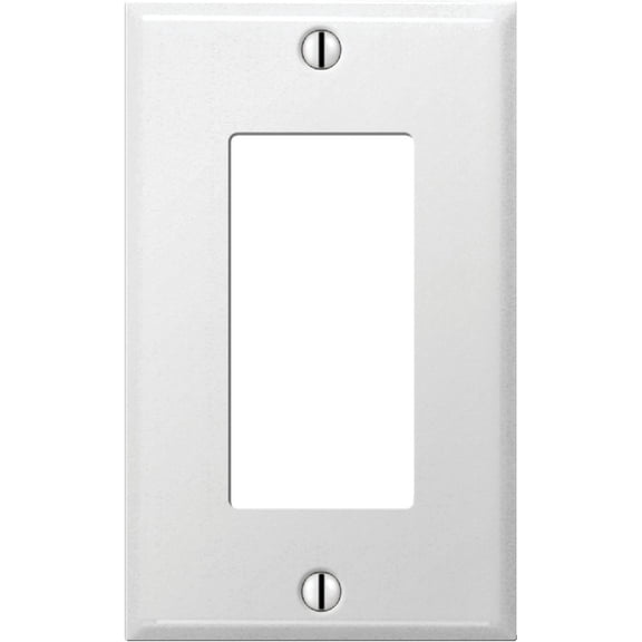 Jackson Deerfield 8WS117 Pro-Plate Single Rocker/GFI Wall Plate, White Steel Finish