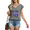 Dark Gray, variant on Women's Purple Rose Flower Blue Butterfly Boho Floral Graphic V Neck Sleeveless T Shirt Timeless Versatile Tees