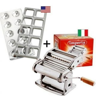  Pasta Maker Machine by Imperia- Heavy Duty, Italy Made Steel  Construction w Easy Lock Dial and Wood Grip Handle- Make Fresh Homemade  Authentic Italian Pasta Noodles - Model 190 : Home