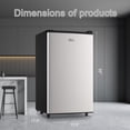 thumbnail image 2 of WANAI Mini Refrigerator 3.2 Cu.Ft, Single Door, Adjustable Removable Shelves Refrigerator Suitable For Dorm,Office,Living room Freezer Energy Saving for Garage Apartment Kitchen or Business, Black, 2 of 7