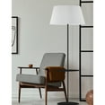 thumbnail image 3 of Dainolite 1 Light Incandescent Round Base Floor with Shelf Matte Black with White Shade, 3 of 3