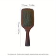 thumbnail image 4 of Paddle Hair Brush, Wooden Handle Easy Detangling Scalp Massage Hair Brush Comb Gently Detangles Styles Smooth And Conditions Hair Minimizes Frizz And Breakage Detangler Brush For All Hair Types, 4 of 4